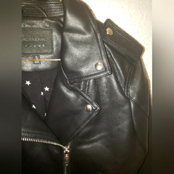 SOLD- NWT - BLANKNYC. Faux-Leather Biker Jacket - Picture 6 of 11
